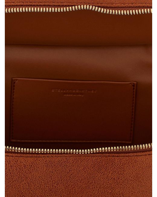 Stella McCartney Brown Falabella Vanity Mini Bag With Woven Handle