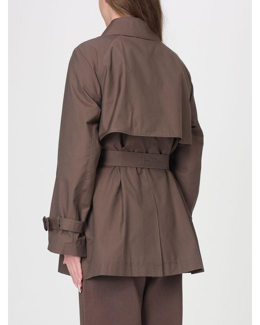 Max Mara Brown The Cube Double Breasted Cotton Trench Coat Max Mara