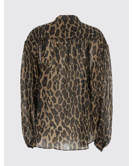 Bazar Deluxe Brown Printed Viscose Blouse