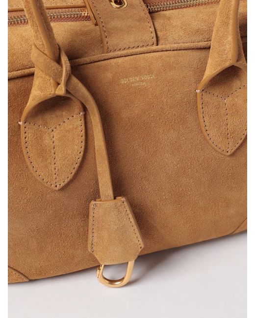 Golden Goose Deluxe Brand Brown Vita Suede Top Handle Bag