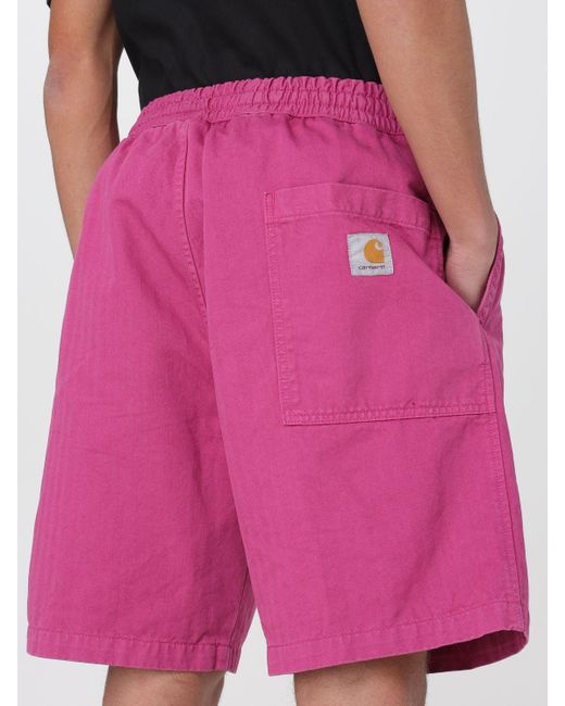 Pantaloncino di Carhartt in Pink da Uomo