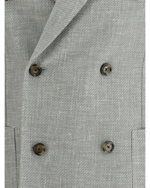 Lardini Gray Double-Breasted Jacket for men