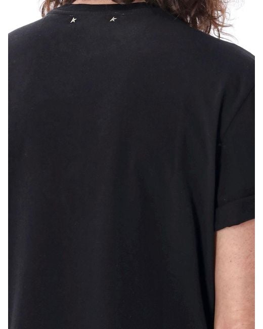Golden Goose Deluxe Brand Black Distressed T-Shirt for men