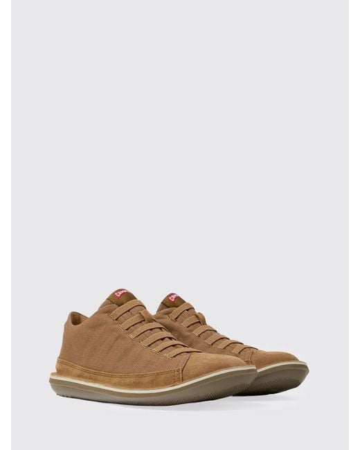 Camper Brown Beetle Recycled Cotton And Suede Ankle Boots for men