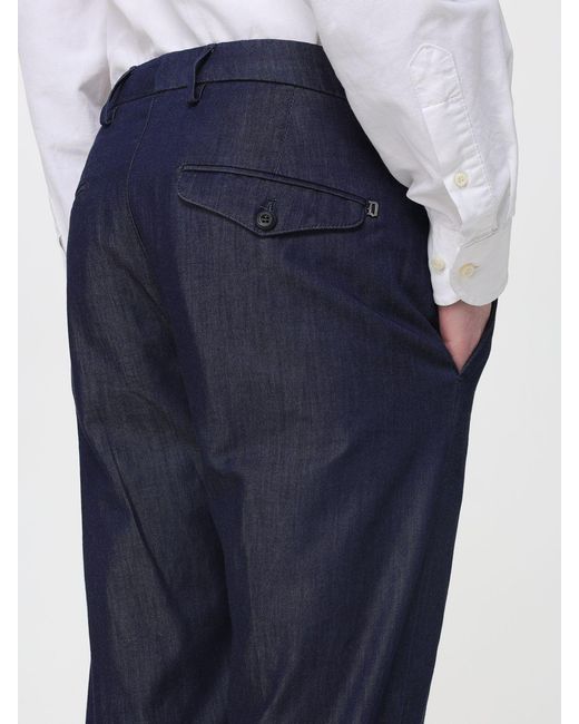 Dondup Blue Cotton Tailored Trousers for men