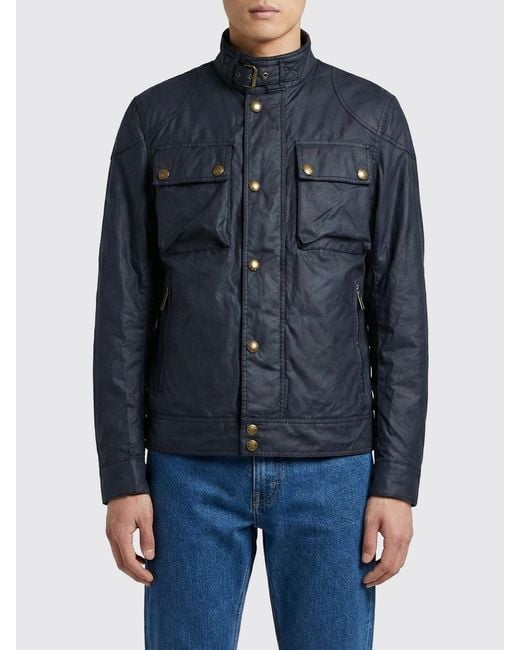 Belstaff Blue Racemaster Waxed Cotton Jacket for men