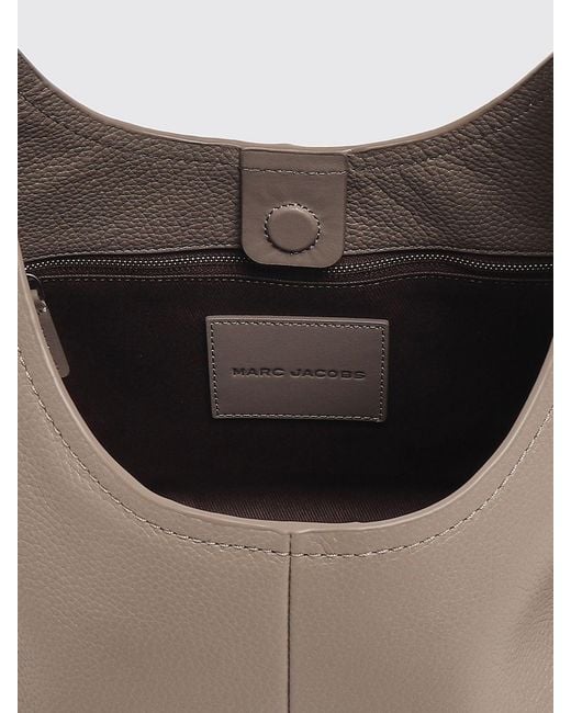 Marc Jacobs Gray The Sack Large Leather Shoulder Bag With Adjustable Handle And Charm