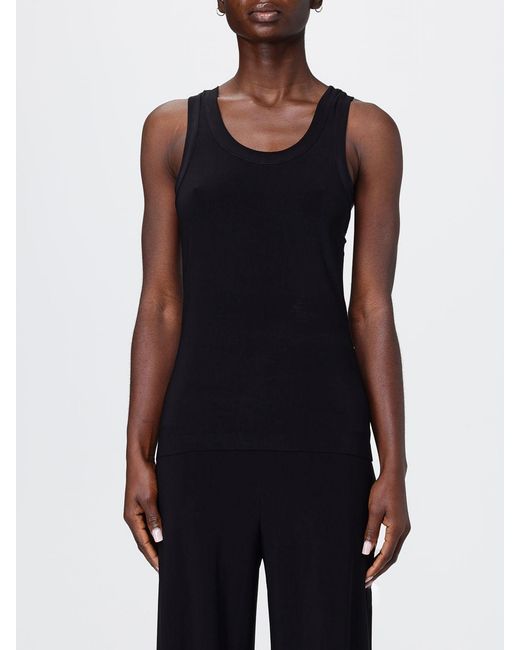 Norma Kamali Blue Basic Cotton Tank Top