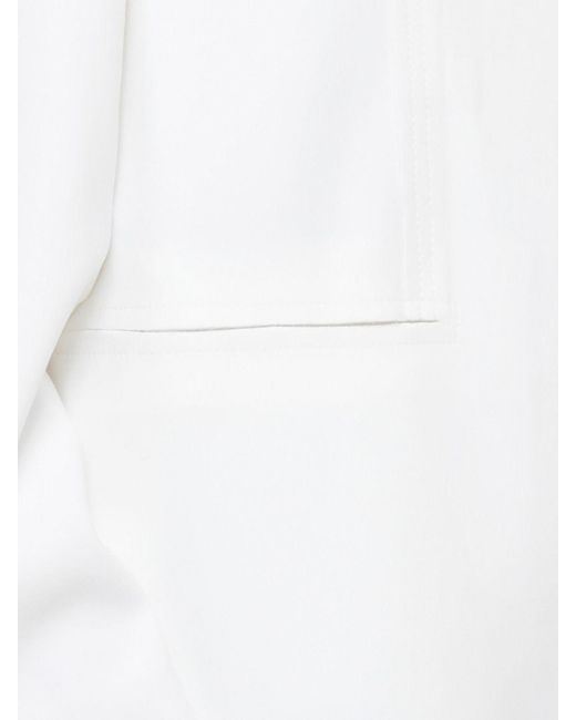 Norma Kamali White Single Breasted Polyester Blazer