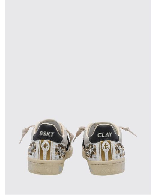 Premiata White Clay Suede Sneakers With Studs