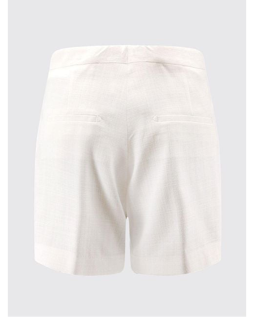 Tagliatore White Viscose Blend Shorts