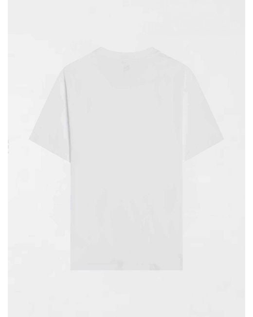 AMI White Organic Cotton T-Shirt With Logo for men