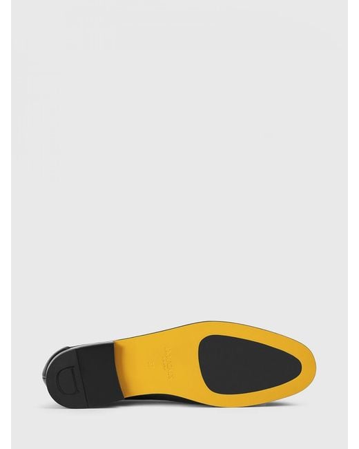 Doucal's Black Leather Loafers With Bit