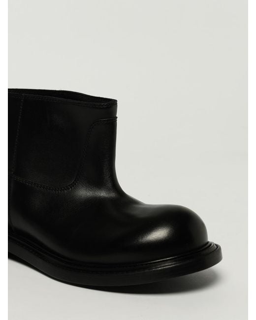 Moschino Couture Black Leather Ankle Boots for men