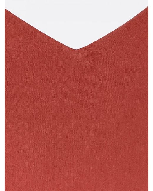 Max Mara Red Basic Satin Top