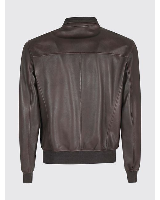 Stewart Black Leather Jacket for men