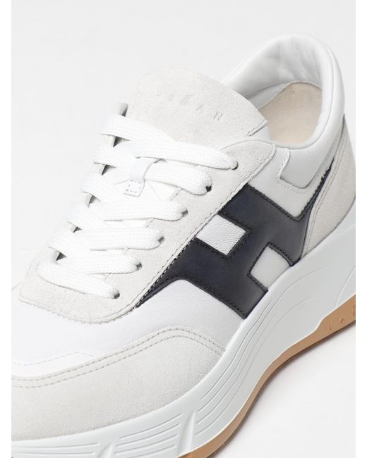 Hogan White Hyperlight Leather Sneakers