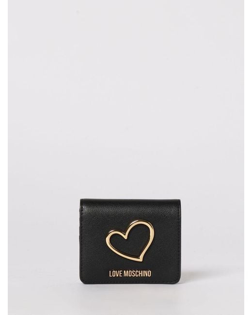 Love Moschino White Heart Faux Leather Wallet
