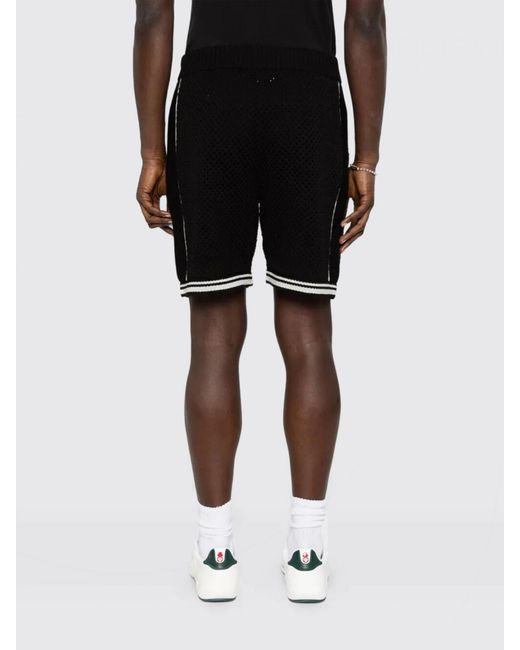 Casablanca Black Crochet Shorts for men