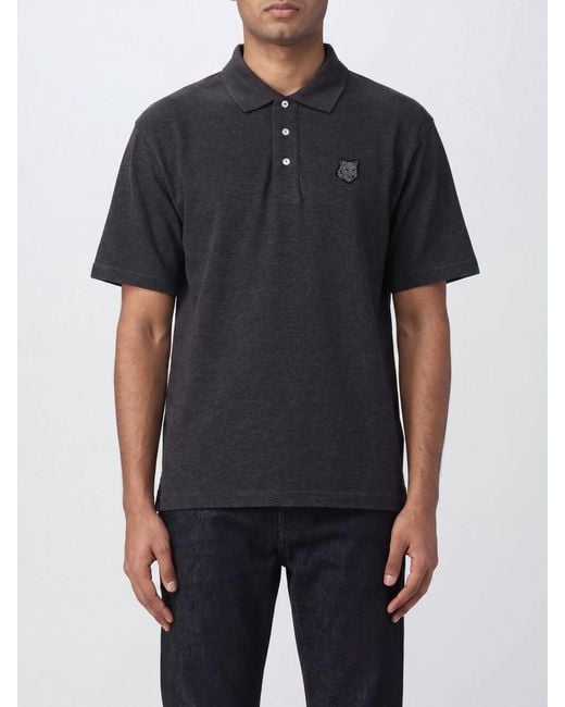 Maison Kitsuné Black Maison Kitsun&Eacute Polo Shirt for men