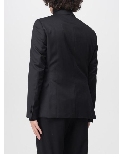 HUGO Blue Single-Breasted Crêpe Blazer for men