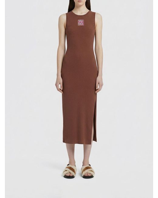 Marni Brown Cotton Dress