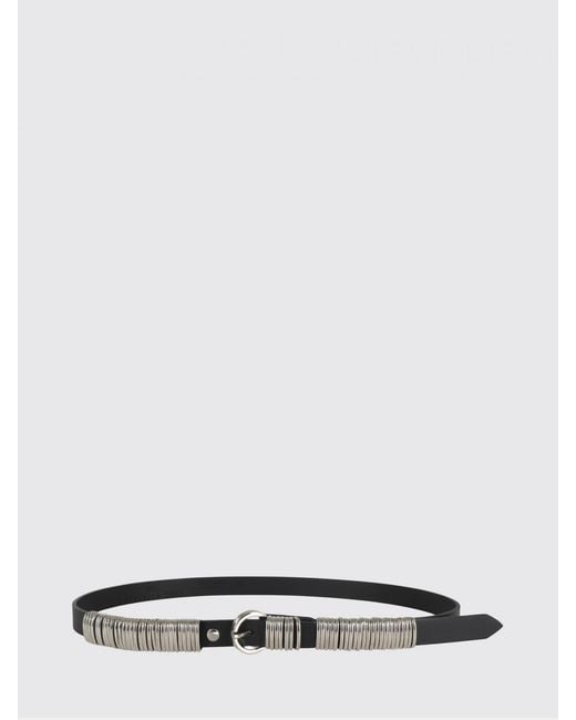 FEDERICA TOSI White Adjustable Smooth Leather Belt With Buckle