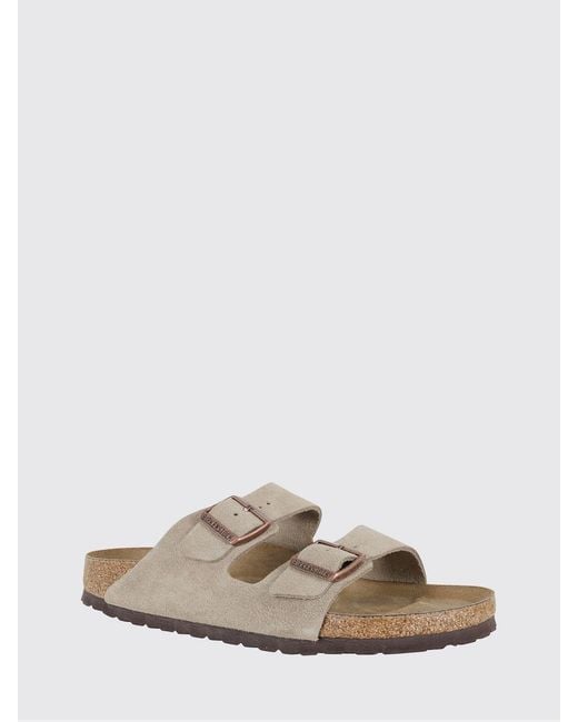 Birkenstock White Arizona Suede Sandal for men