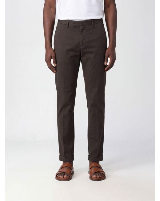 Briglia 1949 Gray Stretch Cotton Chino Trousers for men