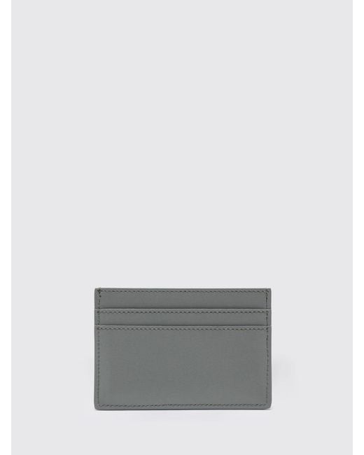 Fendi Gray Squared Ff Leather Credit Card Holder for men