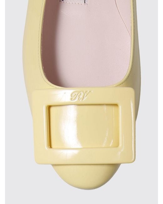 Roger Vivier Natural U Look Patent Leather Ballerinas
