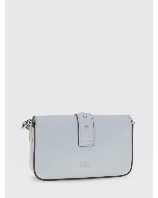 Pinko Gray Baby Love Bag One Slouchy Leather Bag