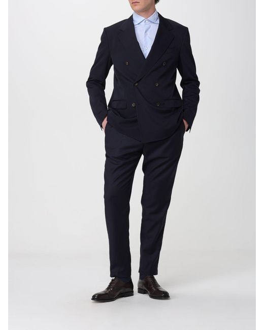 Dolce & Gabbana Blue Dolce &Amp Gabbana Wool Slim Fit Trousers for men