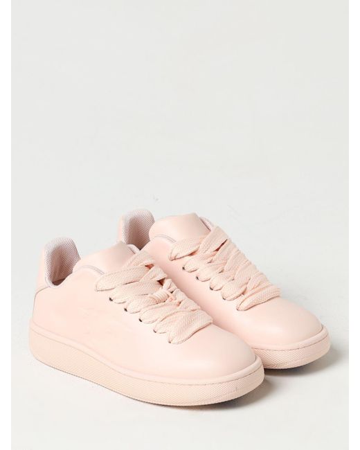 Burberry Pink Box Sneakers aus Leder