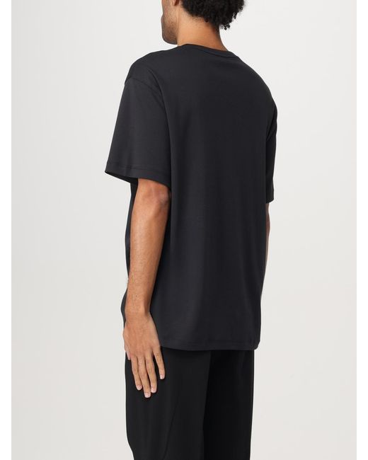 Michael Kors Black Cotton T-Shirt With Embroidered Logo for men