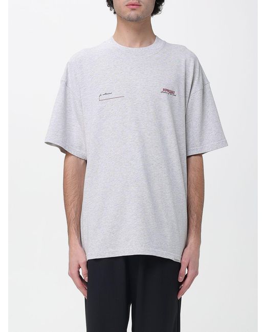 Represent White Cotton Logo T-Shirt for men