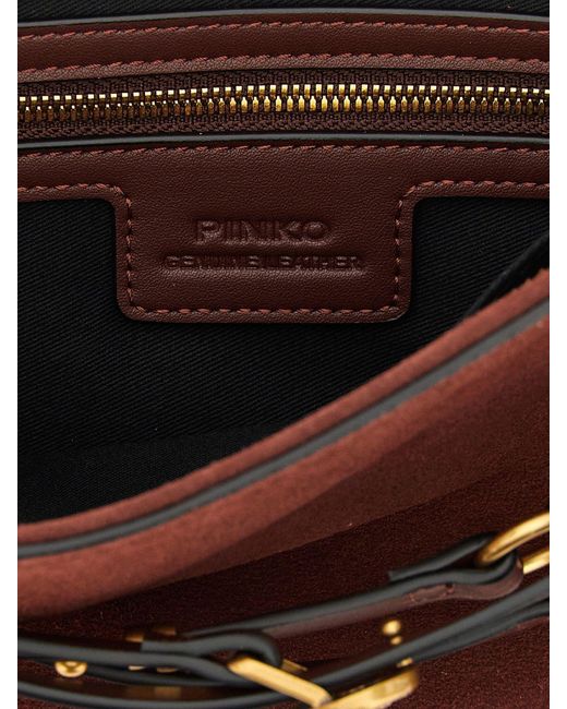 Pinko Purple Belt Bag Mini Suede Shoulder Bag