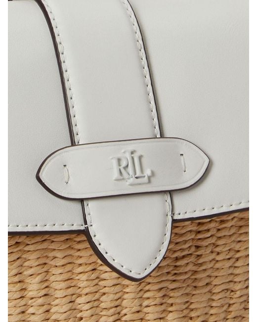 Ralph Lauren Natural Raffia And Leather Lynden Bag