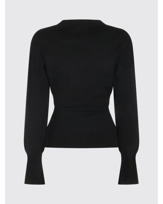 Anine Bing Blue Viscose Blend Crewneck Jumper With Long Sleeves And Ribbed Trims