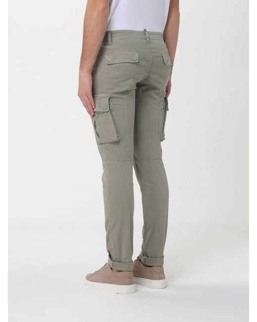 Mason's Gray Stretch Cotton Cargo Trousers for men
