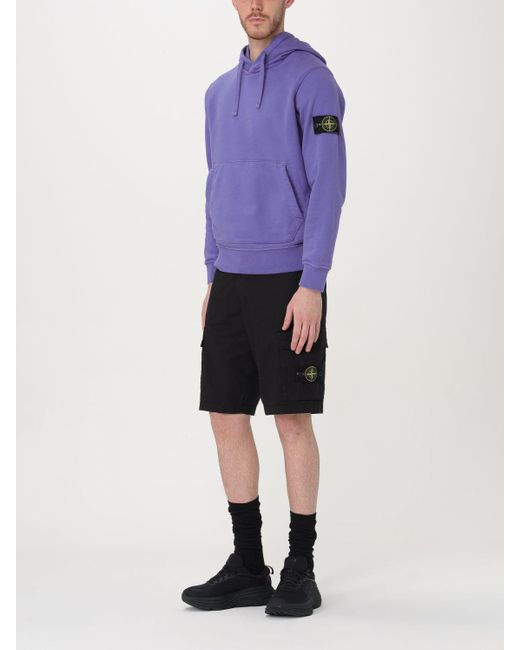 Stone Island Purple Sweatshirt for men