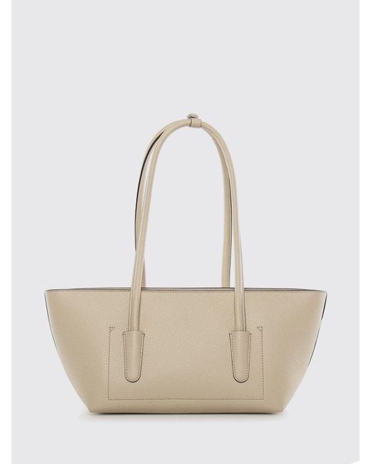 Coccinelle White Grained Leather Beat Double Bag