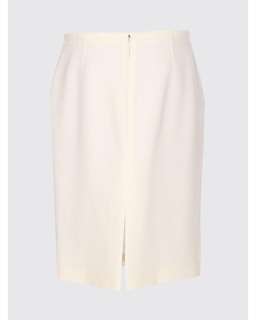 Versace White Virgin Wool Pencil Skirt