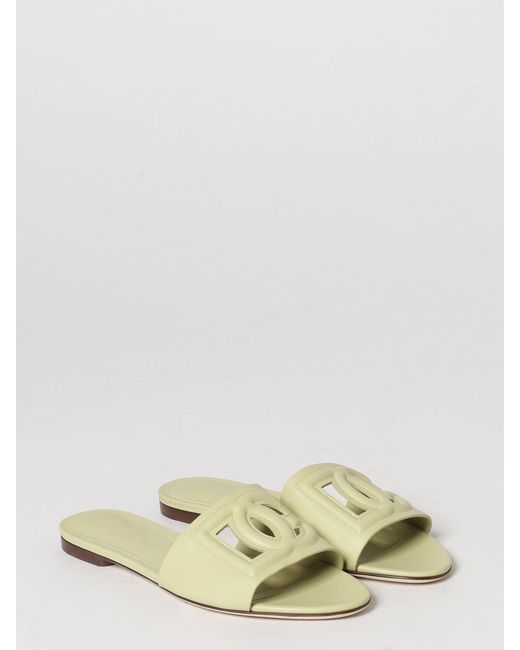 Dolce & Gabbana Natural Dolce &Amp Gabbana Dg Leather Sandals