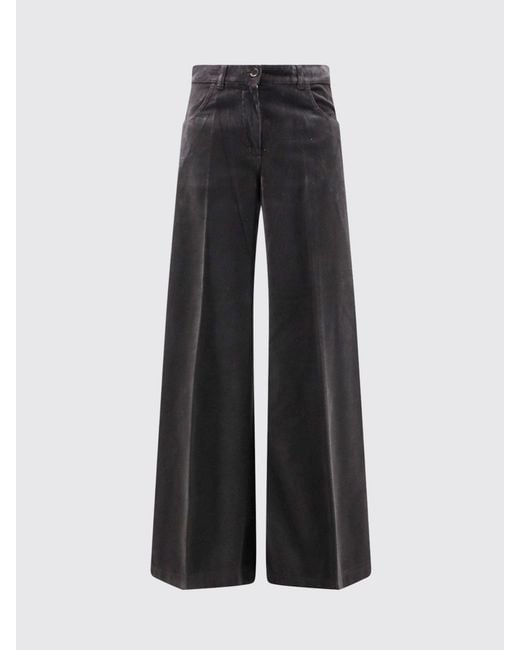 Aspesi Blue Mid-Rise Flared Velvet Trousers