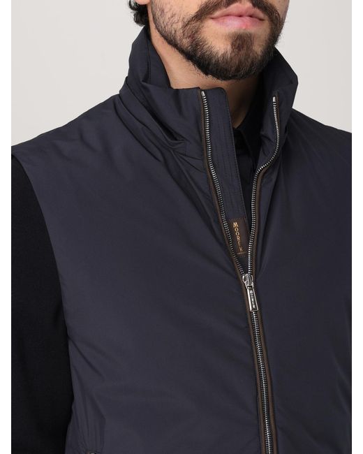 Moorer Blue Evan-Stp Hooded Polyester Jacket for men