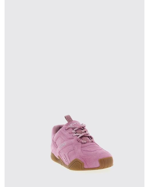 Versace Pink Galaxia Sneakers Aus Wildleder