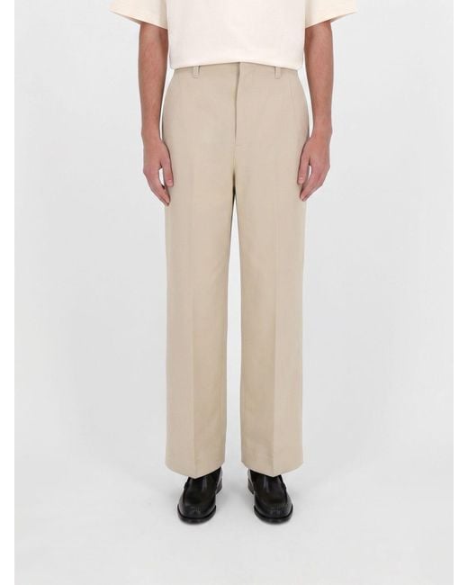 Jacquemus Natural Pastro Wide-Leg Tailored Trousers for men