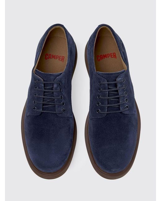 Camper Blue Norman Suede Derby for men