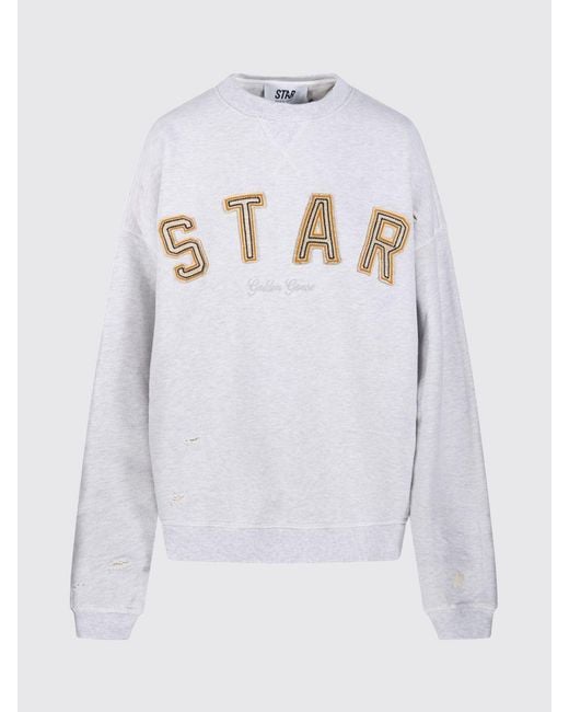 Golden Goose Deluxe Brand Gray Cotton Crewneck Sweatshirt for men
